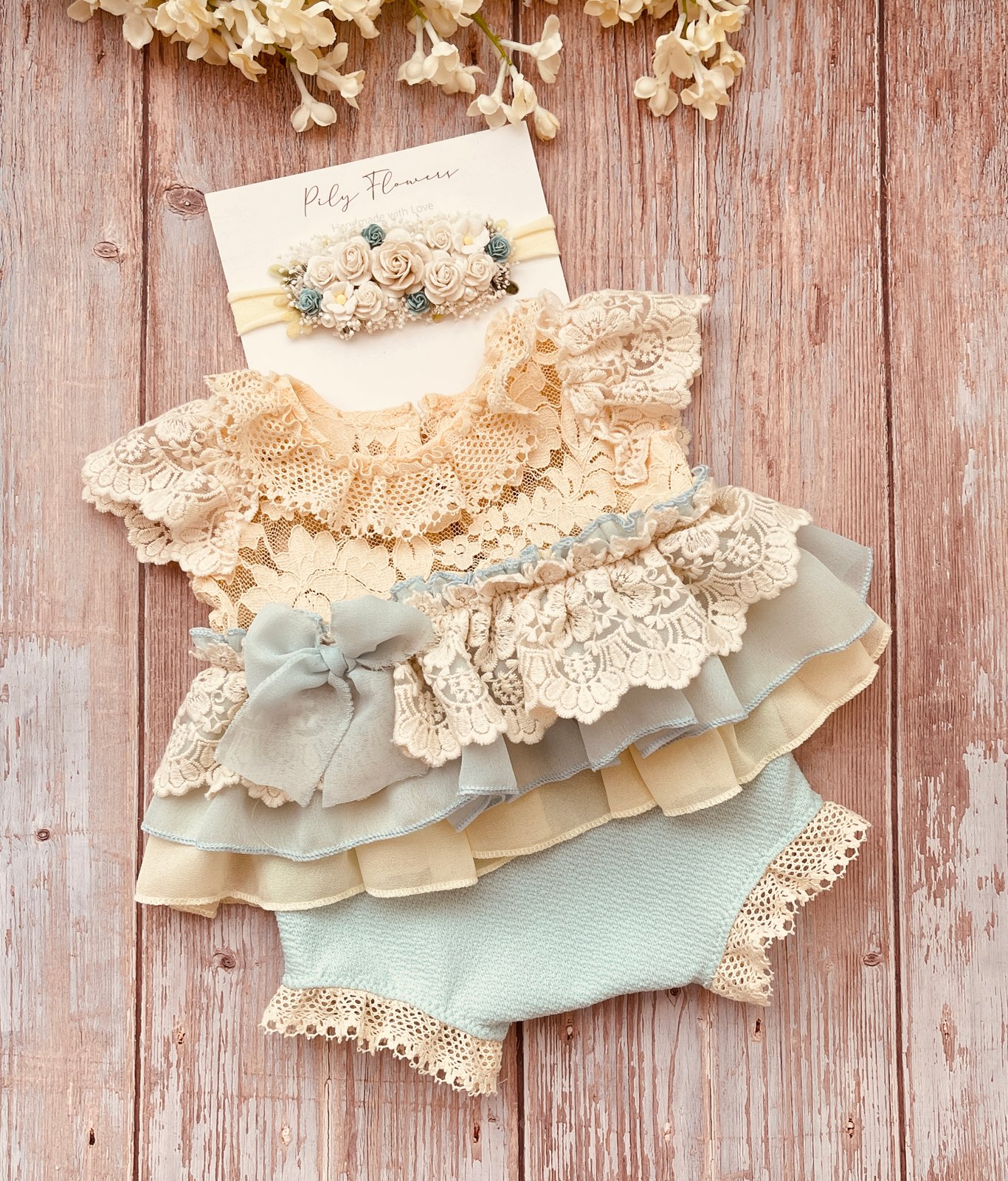 SOFT LACE FLOWER ROMPERS